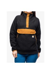 Polar damski Carhartt Relaxed Fit Fleece Pullover. Kolor: czarny. Materiał: polar