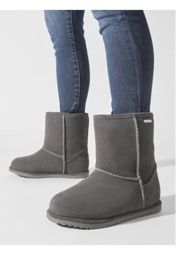 EMU Australia Śniegowce Brumby Lo Teens T10773 Szary. Kolor: szary. Materiał: zamsz, skóra