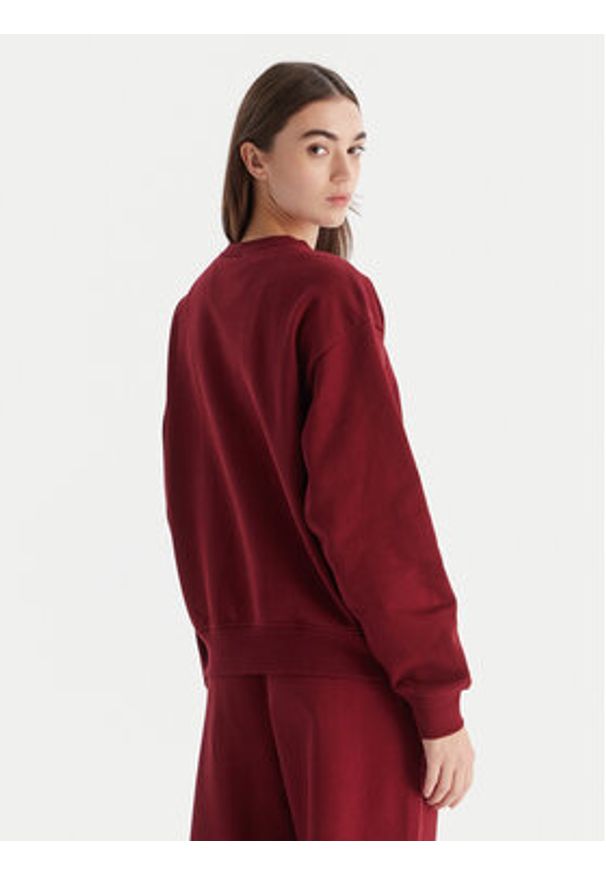 Calvin Klein Jeans Bluza Monologo LV047B234G Bordowy Relaxed Fit. Kolor: czerwony. Materiał: bawełna