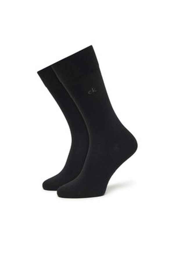 Calvin Klein Zestaw 3 par wysokich skarpet męskich 701234208 Czarny. Kolor: czarny. Materiał: materiał, bawełna