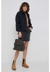 Calvin Klein plecak damski kolor brązowy mały wzorzysty. Kolor: brązowy #5