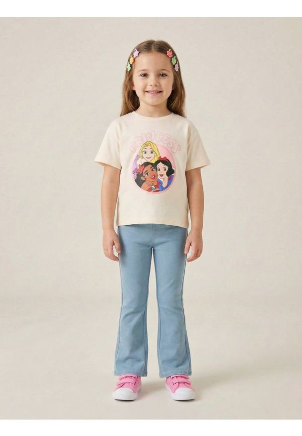 Sinsay - Bawełniana koszulka z nadrukiem Disney - różowy. Kolor: różowy. Materiał: bawełna. Wzór: motyw z bajki, nadruk