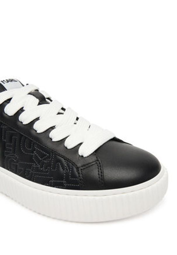 Karl Lagerfeld - KARL LAGERFELD Sneakersy KL24224 Czarny. Kolor: czarny. Materiał: skóra