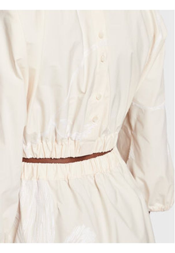 Liviana Conti Sukienka koktajlowa F3SK96 Écru Regular Fit. Materiał: bawełna. Styl: wizytowy