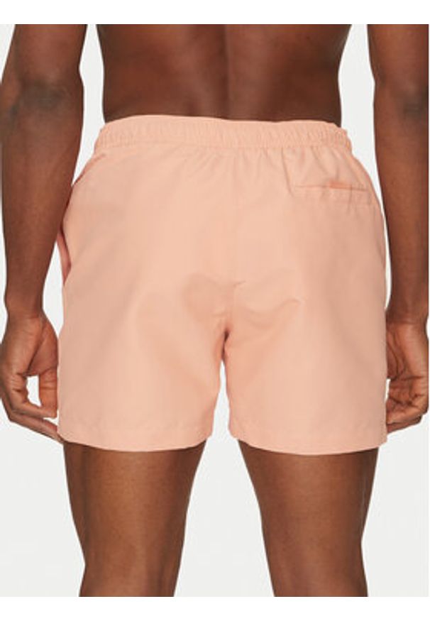 Calvin Klein Swimwear Szorty kąpielowe KM0KM01166 Koralowy Regular Fit. Kolor: pomarańczowy. Materiał: syntetyk