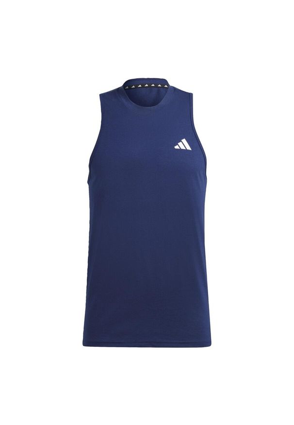 Adidas - Train Essentials Feelready Training Sleeveless Tee. Kolor: biały, wielokolorowy, niebieski. Materiał: materiał. Długość rękawa: bez rękawów