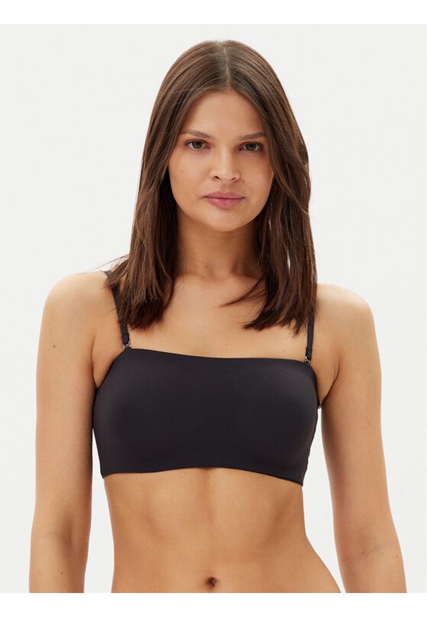 Hunkemöller Biustonosz top Smooth 206769 Czarny. Kolor: czarny. Materiał: syntetyk