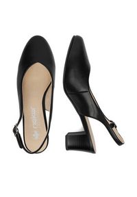 Rieker Czółenka 44651-00 Czarny. Kolor: czarny. Materiał: skóra #4