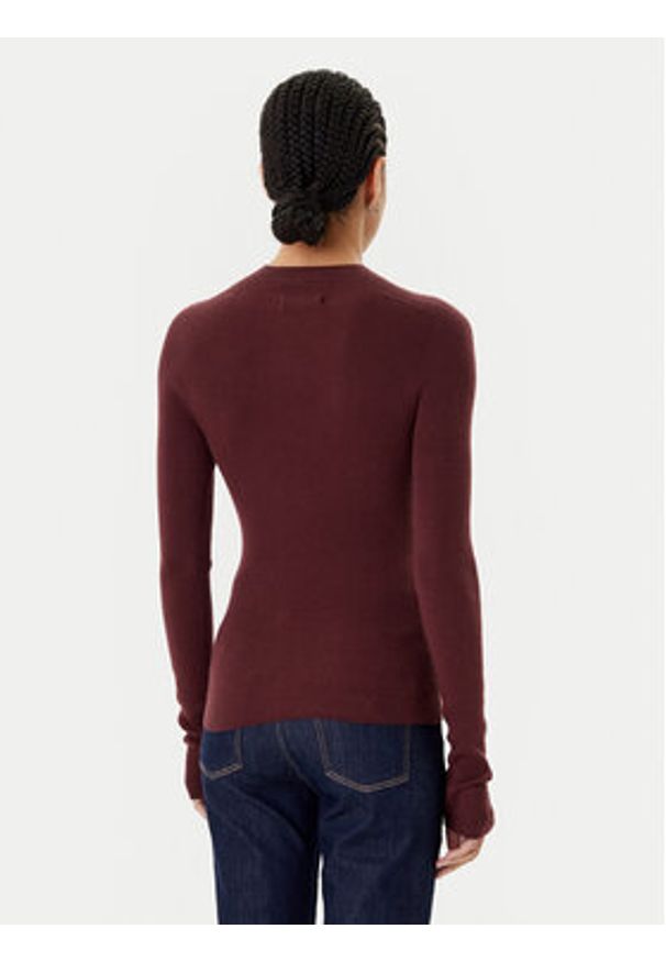 Guess Golf W5BR15 Z3OW2 Bordowy Slim Fit. Typ kołnierza: golf. Kolor: czerwony. Materiał: syntetyk