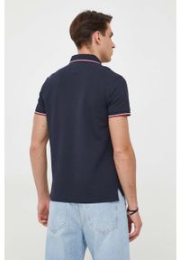 TOMMY HILFIGER - Tommy Hilfiger polo męski kolor granatowy wzorzysty. Okazja: na co dzień. Typ kołnierza: polo. Kolor: niebieski. Materiał: bawełna, dzianina. Długość: krótkie. Wzór: aplikacja. Styl: casual #2