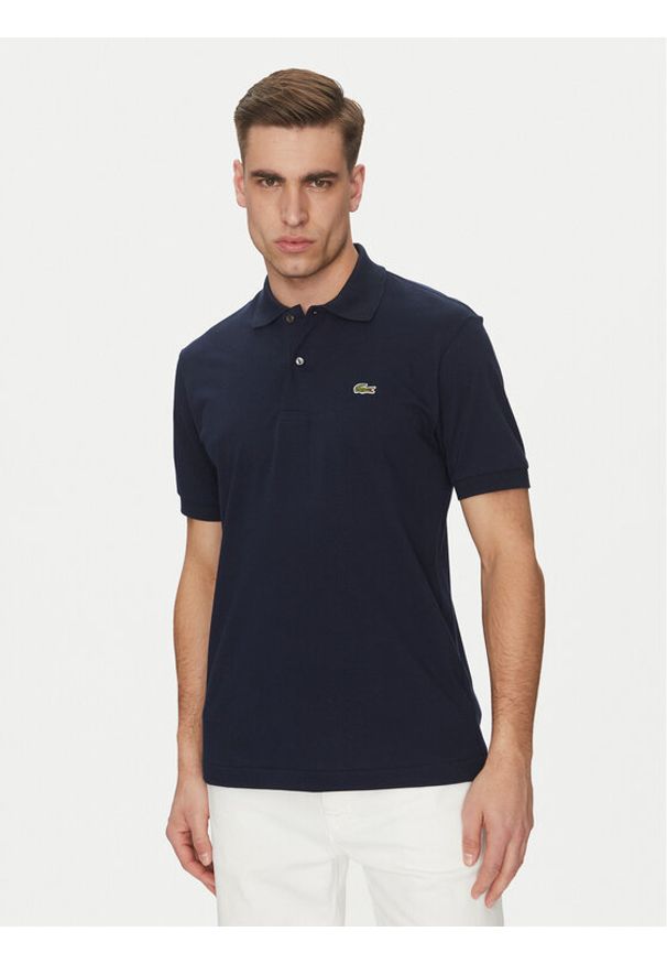 Lacoste Polo PH9851 Granatowy Classic Fit. Typ kołnierza: polo. Kolor: niebieski. Materiał: bawełna, syntetyk
