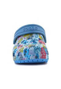 Buty do chodzenia niemowlęce Crocs Disney Stitch Classic Clog. Kolor: niebieski. Materiał: materiał, syntetyk. Wzór: motyw z bajki