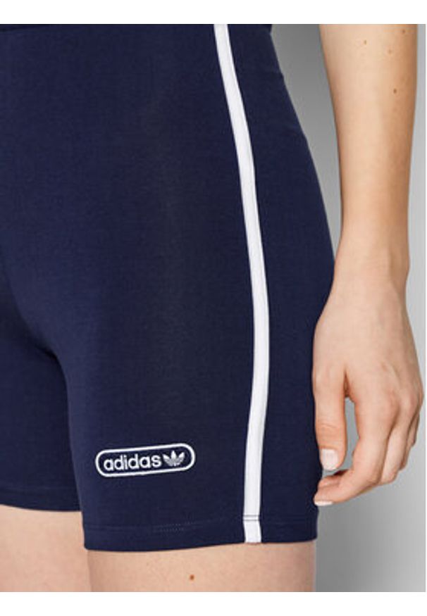 Adidas - adidas Szorty sportowe HL6562 Granatowy Tight Fit. Kolor: niebieski. Materiał: bawełna