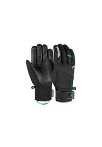 Rękawice narciarskie dla dorośłych Reusch Luca nieprzemakalne ocieplane. Kolor: czarny, zielony, wielokolorowy. Materiał: softshell. Sezon: zima. Sport: narciarstwo