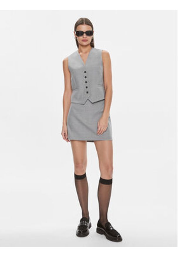 Herskind Spódnica mini Debby 5003879 Szary Regular Fit. Kolor: szary. Materiał: syntetyk, wełna