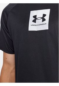 Under Armour T-Shirt Ua Tech Prt Fill Ss 1380785 Czarny Loose Fit. Kolor: czarny. Materiał: syntetyk