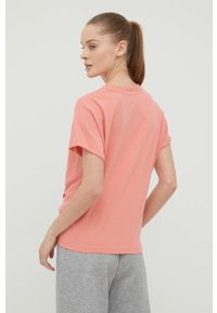 DKNY - Dkny t-shirt bawełniany DP1T8521 kolor różowy. Kolor: różowy. Materiał: bawełna. Wzór: aplikacja #5