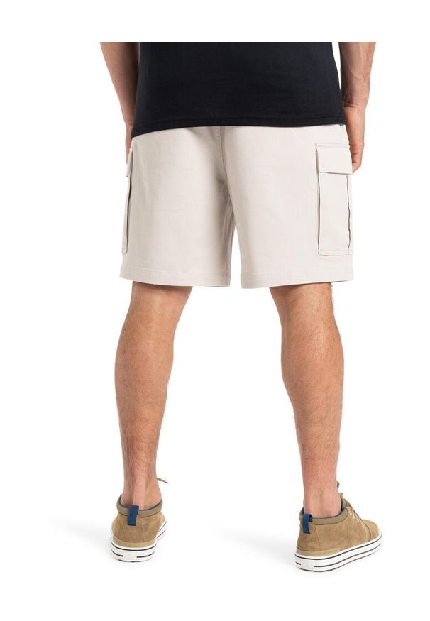 Quiksilver - Szorty spacerowe dla Mężczyzn TAXER 19" Szary. Kolor: szary. Materiał: tkanina, elastan, poliester, bawełna. Długość: krótkie. Sezon: lato