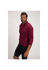 JAY-PI - Męski Kolarski trykot Odzież rowerowa długi rękaw QuickDry kieszeń z tyłu. Kolekcja: plus size. Kolor: czerwony. Materiał: poliester, materiał. Długość rękawa: długi rękaw. Długość: długie. Sport: kolarstwo
