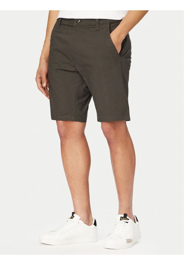 G-Star RAW - G-Star Raw Szorty materiałowe Bronson 3.0 D26337-E172 Szary ciemny Slim Fit. Kolor: szary. Materiał: bawełna