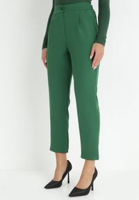 Born2be - Zielone Spodnie Cygaretki Borlo. Kolor: zielony #1