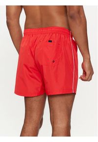 Pepe Jeans Szorty kąpielowe Logo Swimshort PMB10393 Czerwony Regular Fit. Kolor: czerwony. Materiał: syntetyk