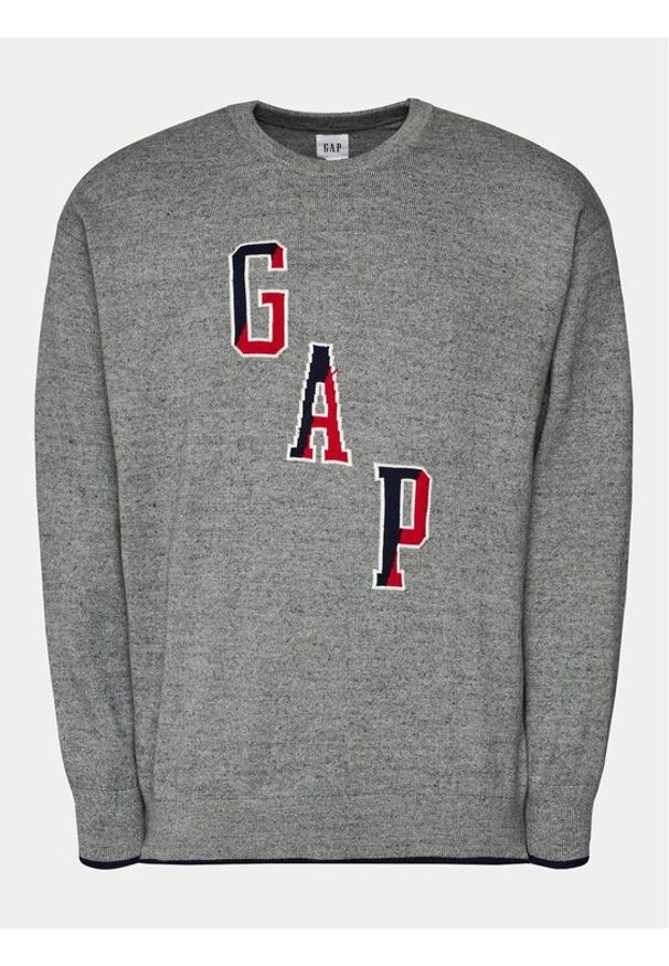 GAP - Gap Sweter 724378-01 Szary Regular Fit. Kolor: szary. Materiał: bawełna