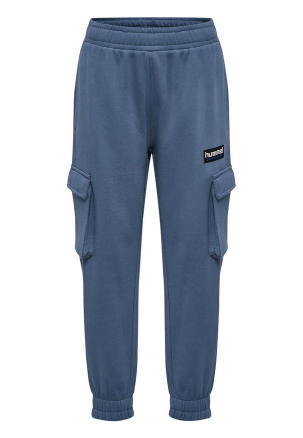 Spodnie dresowe z kieszeniami Hummel Allton Cargo Pants. Kolor: niebieski. Materiał: dresówka. Sport: piłka nożna
