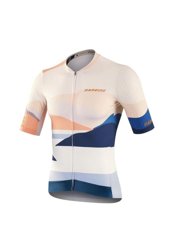DAREVIE - Koszulka SUNSET AERO – oddychająca i aerodynamiczna. Kolor: różowy, niebieski, wielokolorowy, pomarańczowy. Materiał: jedwab. Sport: kolarstwo