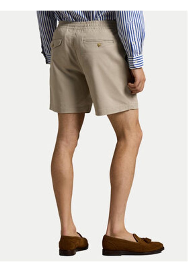 Polo Ralph Lauren Szorty materiałowe Prepster 710644995 Beżowy Classic Fit. Kolor: beżowy. Materiał: bawełna