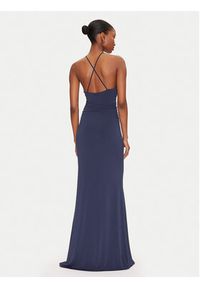 Guess Sukienka wieczorowa W5GK95 KCVG2 Granatowy Slim Fit. Kolor: niebieski. Materiał: syntetyk. Styl: wizytowy