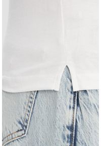 Guess - GUESS Biały damski t-shirt Pearls Love. Kolor: biały #5