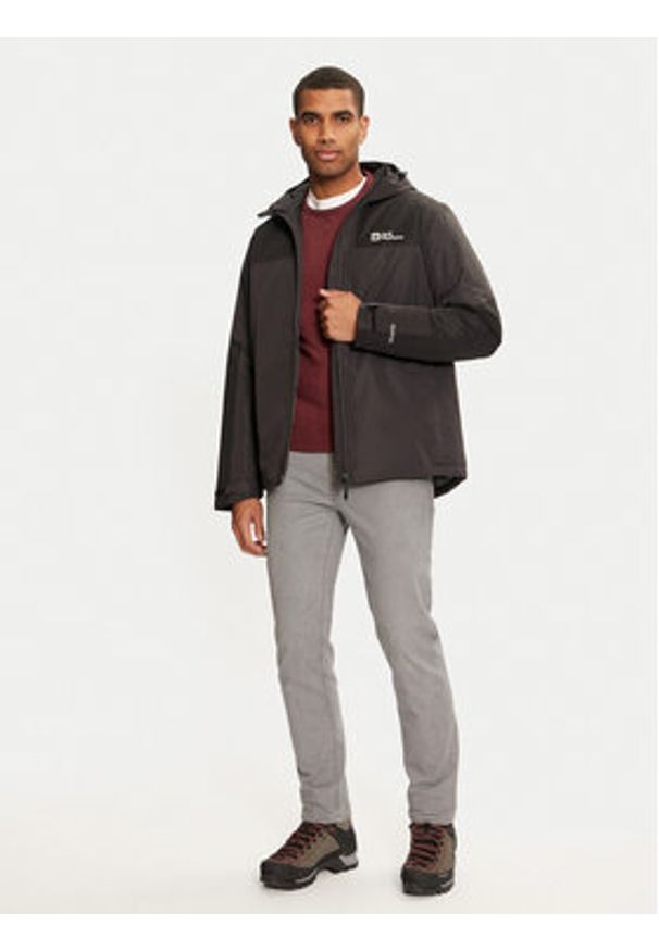 Jack Wolfskin Kurtka outdoor Jasper Ins A61872 Czarny Regular Fit. Kolor: czarny. Materiał: syntetyk. Sport: outdoor