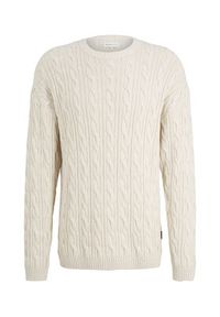 Tom Tailor Denim Sweter 1033879 Beżowy Regular Fit. Kolor: beżowy. Materiał: bawełna, denim #4