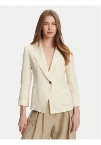 Marella Marynarka Biella 2513041062 Écru Regular Fit. Materiał: len #1