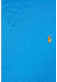 Polo Ralph Lauren bluza damska kolor niebieski gładka. Typ kołnierza: polo. Kolor: niebieski. Wzór: gładki #4