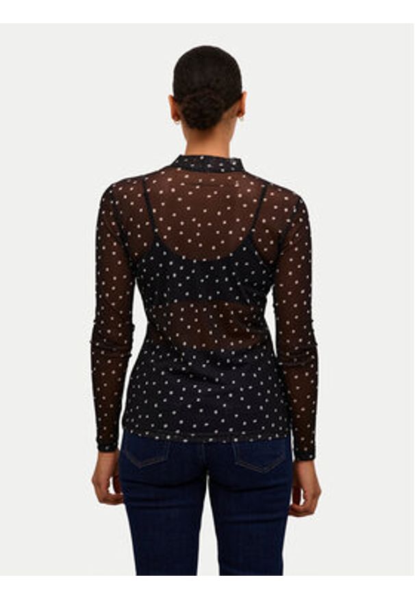 Kaffe Bluzka Johanne 10507815 Czarny Slim Fit. Kolor: czarny. Materiał: syntetyk