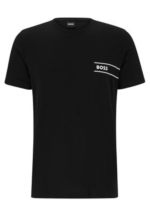 BOSS - Boss T-Shirt 50489442 Czarny Regular Fit. Kolor: czarny. Materiał: bawełna