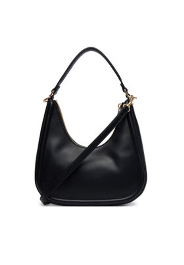 Calvin Klein Torebka Bold Ck Small Crescent LV04F3561G Czarny. Kolor: czarny. Materiał: skórzane