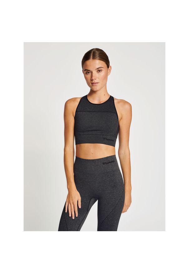 Bezszwowy biustonosz dla kobiet Hummel Mt Hana 2.0 Sports. Kolor: czarny. Sport: fitness