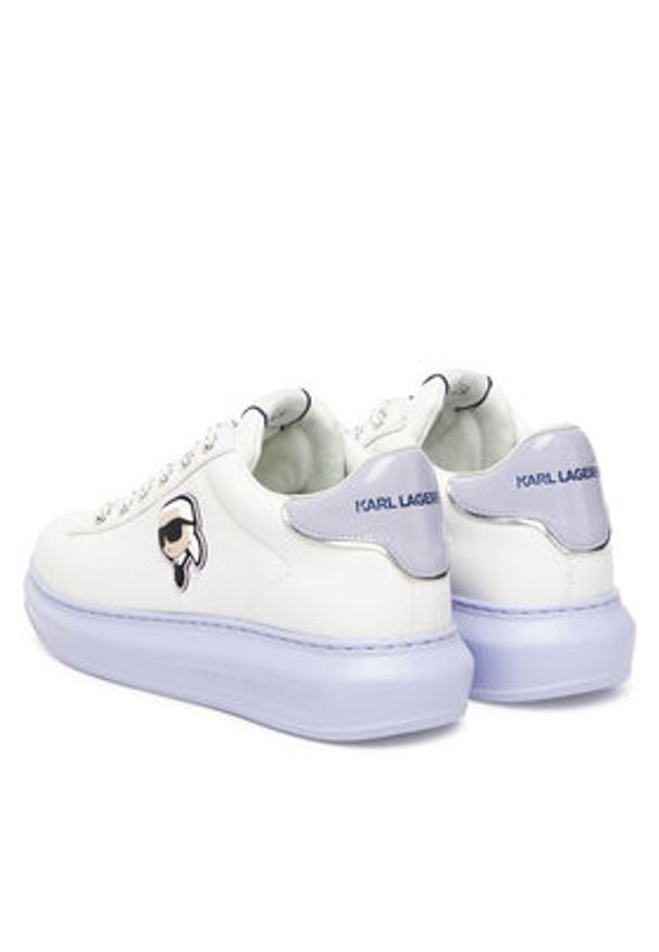Karl Lagerfeld - KARL LAGERFELD Sneakersy KL62530N Biały. Kolor: biały. Materiał: skóra