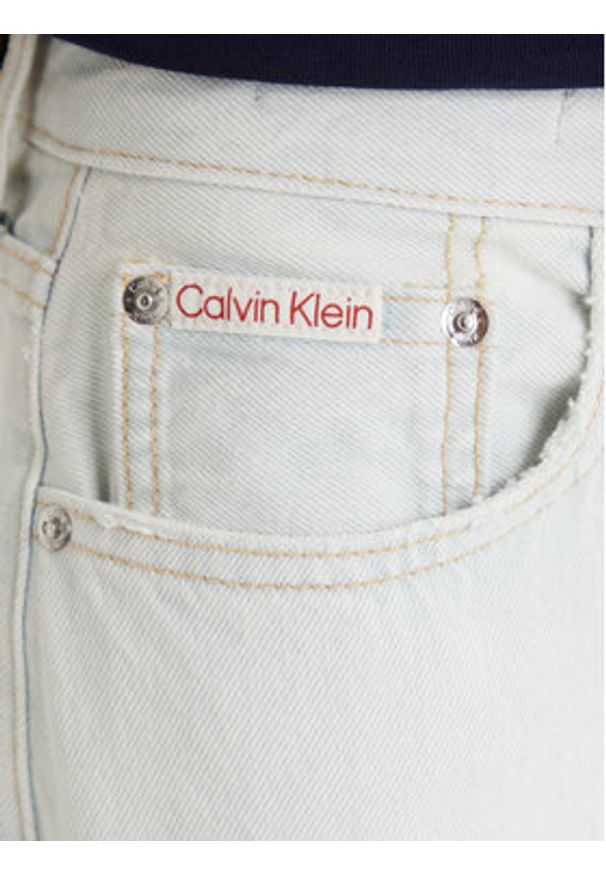 Calvin Klein Jeans Jeansy LV047F738G Biały Wide Leg. Kolor: biały