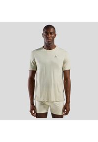 Odlo - Koszulka męska ODLO Merino 160 BL Top - 100% wełna merino, krótki rękaw. Kolor: biały. Materiał: wełna. Długość rękawa: krótki rękaw. Długość: krótkie. Sport: fitness #1