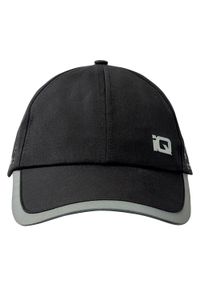 IQ - Czapka Z Daszkiem Męska Odblaskowy Materiał Rome. Kolor: czarny. Materiał: materiał. Styl: sportowy