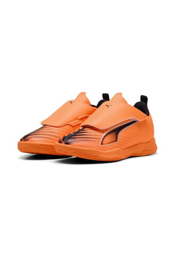 Puma - Dziecięce halowe buty piłkarskie ULTRA 6 PLAY PUMA. Kolor: żółty, wielokolorowy, czarny, czerwony, pomarańczowy. Szerokość cholewki: normalna. Sport: piłka nożna