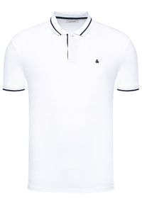 Jack & Jones - Jack&Jones Polo Jersey 12180891 Biały Regular Fit. Typ kołnierza: polo. Kolor: biały. Materiał: jersey #5