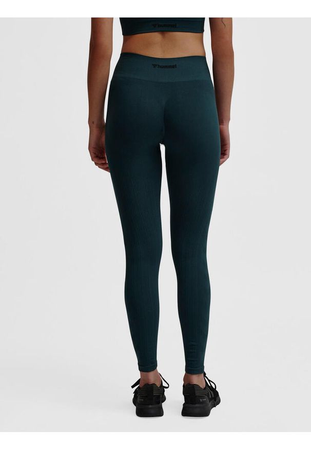 Damskie legginsy bezszwowe Hummel MT Define Scrunch. Kolor: zielony. Sport: joga i pilates