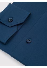 Pako Lorente - PAKO LORENTE – Granatowa koszula z dzianiny. Okazja: na co dzień. Kolor: niebieski, szary. Materiał: dzianina. Długość rękawa: długi rękaw. Długość: długie. Styl: casual #6