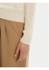 Polo Ralph Lauren Sweter 211971866001 Écru Slim Fit. Typ kołnierza: polo. Materiał: wełna