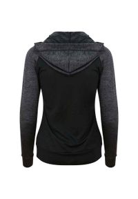 JUST COOL - Damska Bluza Z Kapturem Z Kontrastowym Zamkiem Błyskawicznym. Typ kołnierza: kaptur. Kolor: wielokolorowy, szary, czarny, brązowy